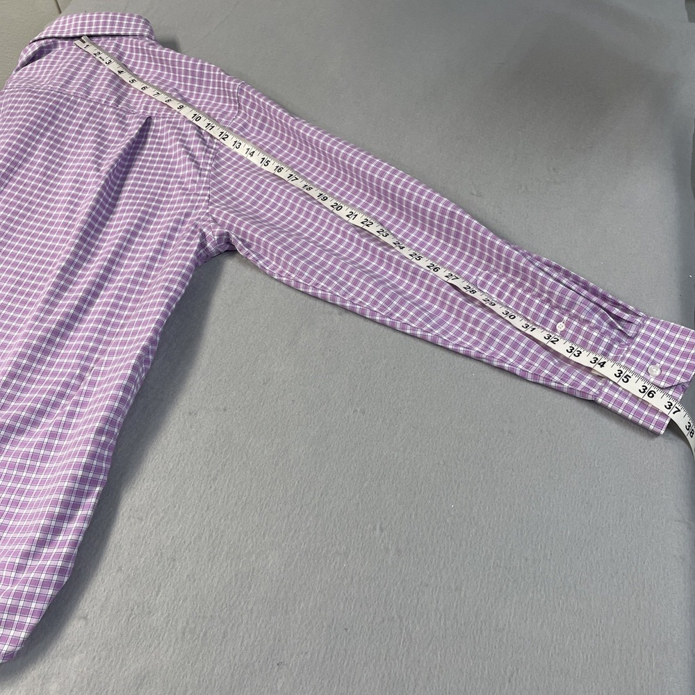 Oak Hill Premium Mens Gingham Non Iron Button Down Shirt 18 36/37 T - Picture 12 of 16